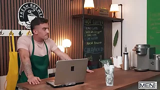 MEN - Lily Lou Catches Drake Von And Trevor Brooks Fucking&comma; Be suitable Joins For A Moisture Coffee Shop Threesome